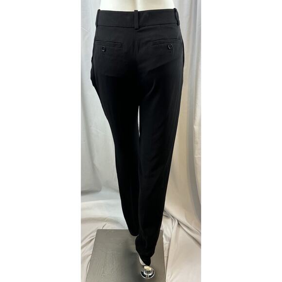 Ann Taylor LOFT Julie Fit Crepe Trousers Black  6 T Dark Academia Witchy  66-41 - Picture 3 of 15